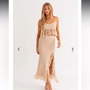 Tan Crochet Dress